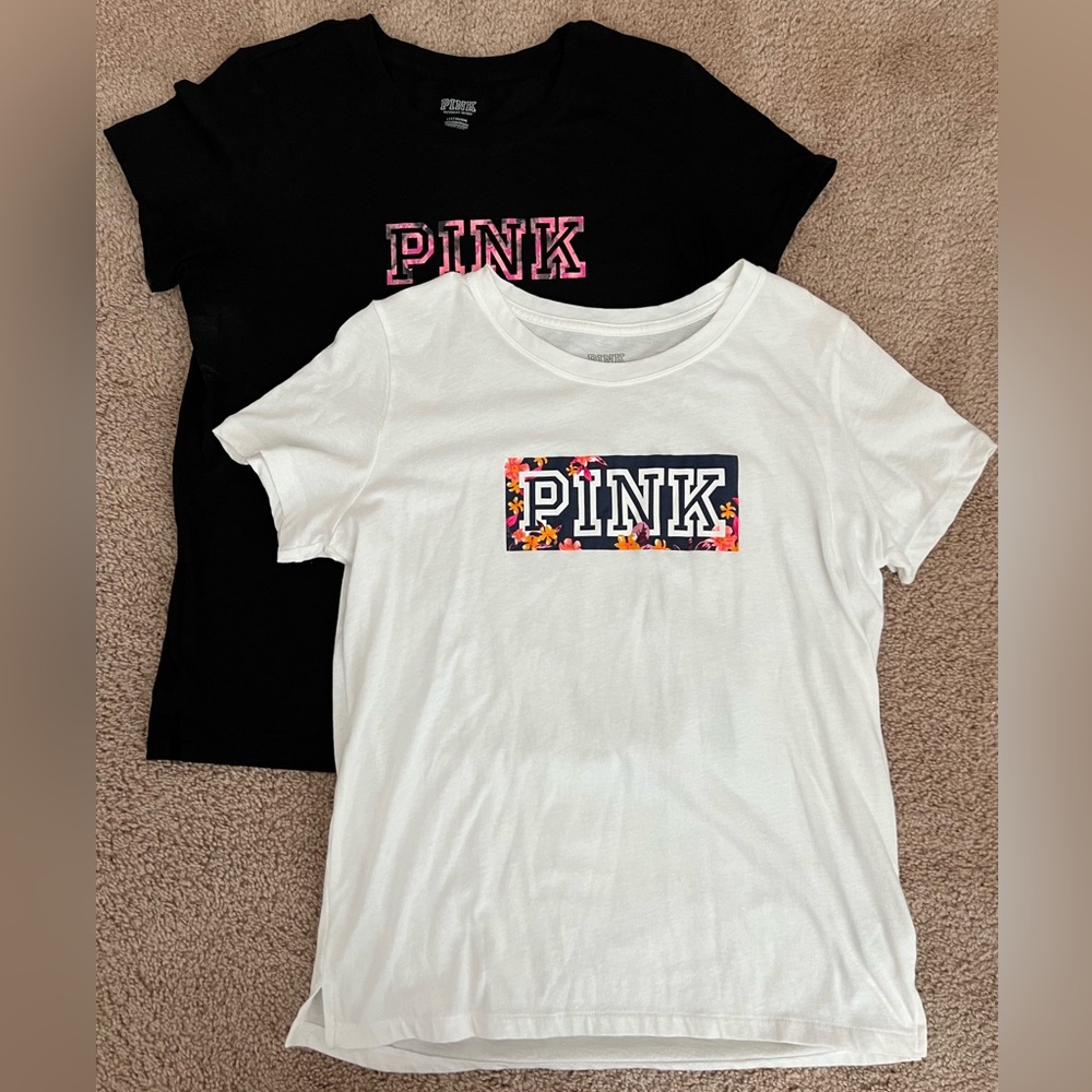 PINK size large women’s tees, pack of 2